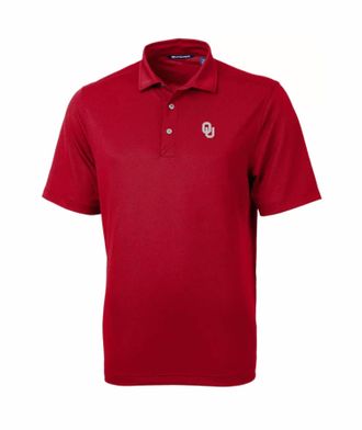 Cutter & Buck Mens Ou Forge Eco Stretch Polo In Crimson