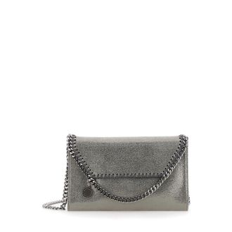 Stella McCartney Stella Mccartney Falabella Metallic Crossbody Bag With Chain-Link Shoulder Strap And Metallic Effect In Ecoleather