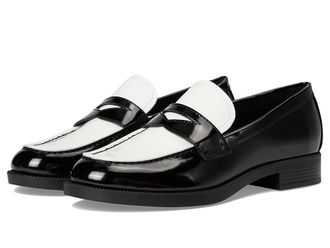 Nine West Berg Womens Flat Shoes Black/White Patent : 5.5 M, Suede