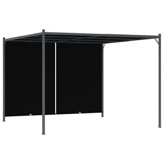 Berkfield Home Garden Pergola with Retractable Roof 3x3 m Anthracite in Black