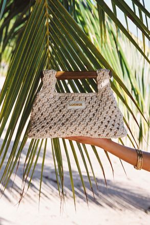 Lounge Clover Clutch Bag - Cream