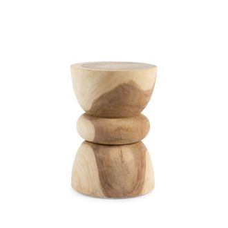 Wabi Home Mesita de noche de madera maciza 35x50cm