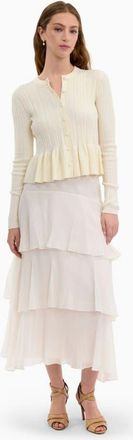 Rebecca Taylor Boucle Knit Cardigan in Ivory at Nordstrom, Size X-Small