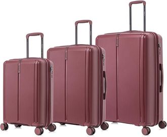 Dukap Dukap 3Pc Airley Lightweight Expandable Hardside Spinner Luggage Set