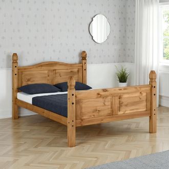 Seconique Corona 46 Double Bed High Foot End in Natural