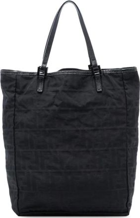 Fendi Pre-owned Tote Bags, female, Black, Size: ONE SIZE Pre-owned Printed Fabric Tote