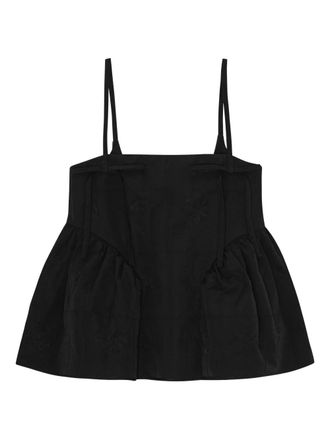 Cecilie Bahnsen Peplum top - Zwart