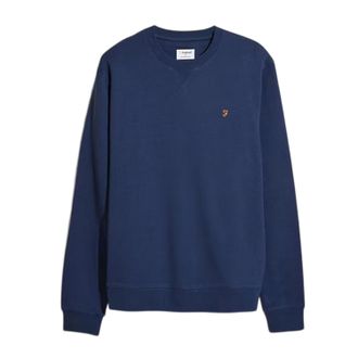 Farah Heren-sweatshirt met ronde hals van biologisch katoen (Blauw)