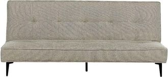 Beliani Beliani - Modern Convertible Sofa Bed Armless Buttoned Backrest Light Green Essvik