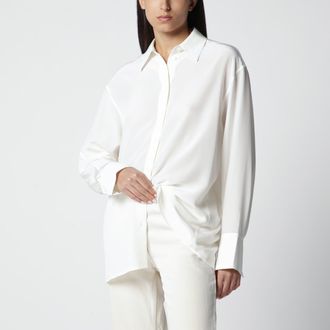 Toteme Camicia in cr&ecirc;pe de chine di seta bianca