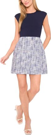 Ted Baker Womens Cap Sleeve Crew Neck Top In Tweed Woven