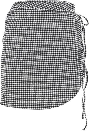 Hunza G Checked Sarong Mini Skirt - Womens - Polyester/Elastane