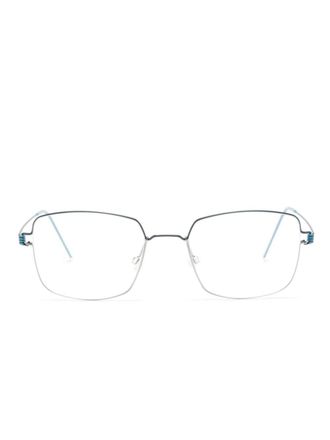 Lindberg Roman square-frame glasses - unisex - Titanium - 50 - Neutrals