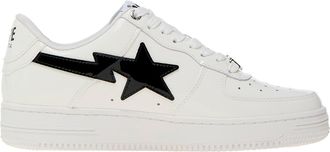 A Bathing Ape Low-Top Sneakers in Smooth Calf Leather with Contrast Detailing