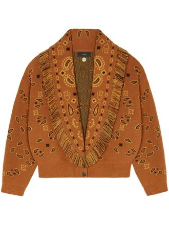Alanui Vest met bandanaprint - Bruin