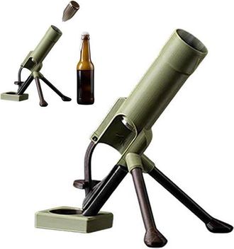 OEM Abrebotellas Creativo Con Forma De Mortero, Dise&ntilde;o De Tubo De Mortero De 51 Mm, Dise&ntilde;o Militar Retro, Verde Militar, Gadget &Uacute;nico Para Fiestas