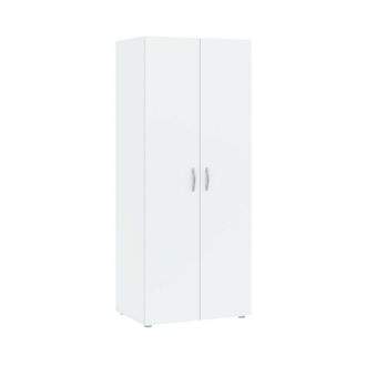 Dmora Armario 2 Puertas Cork, Muebles De Dormitorio, Vestidor, Armario De Ropa, 74x52 H179 Cm, Blanco - Dmora
