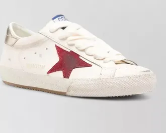 Golden Goose superstar leather sneakers suede star detail
