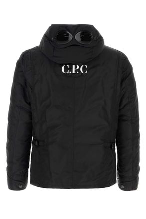 Junya Watanabe Mens Black Nylon Junya Watanabe X Cp Company Down Jacket Piumini
