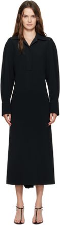 ワンピース Victoria Beckham 'Long Sleeve Polo Collar Midi' dress Long Sleeve Polo Collar Midi Dress In Tomato Red – Victoria