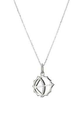 Monica Rich Kosann Mini Strength Apollo Necklace in Silver at Nordstrom, Size 18