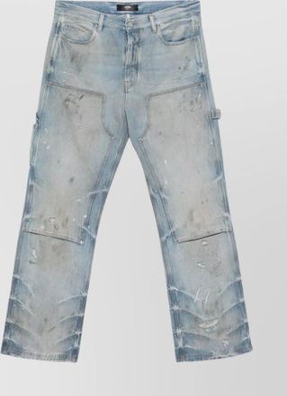 Amiri distressed straight-leg carpenter jean