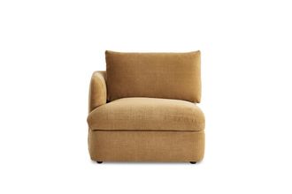 Castlery Ollie Storage Left Arm Sofa with Removable Covers and Gaslift Storage for Brown Mustard Brown - Castlery