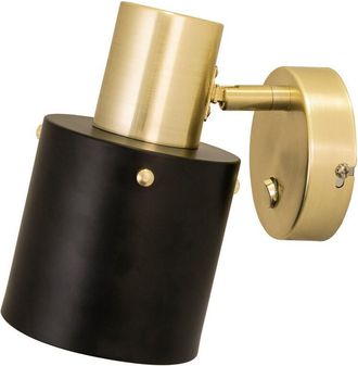 Globen Lighting Flexible Wandlampe Clark 15 x 17 cm - Schwarz/Gold