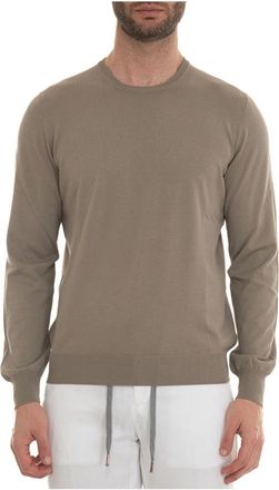 Gran Sasso Katoenen Ronde Hals Trui - Heren - Ronde hals truien - Beige - XL - Katoen - Truien & Vesten