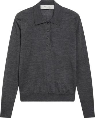 Golden Goose Knit Polo - Dames - Polos - Grijs - M - Wol - Tops