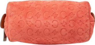 Celine Pre-owned Suede Pouch - Dames - Vintage Clutch - Oranje - ONE Size - Leer - Vintage