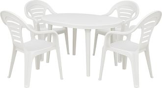 Concept Usine Silla de jard&iacute;n blanca de resina sint&eacute;tica