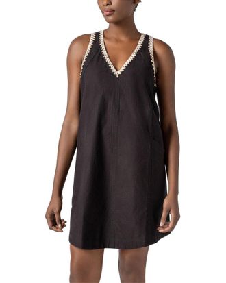 Lilla P Crochet Trim V-Neck Dress