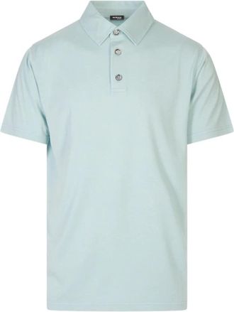 Kiton Korte Mouw Polo - Heren - Polos - Blauw - XL - Katoen - Tops