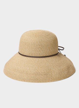 Canadian Hat Womens Cuff and bow straw cloche