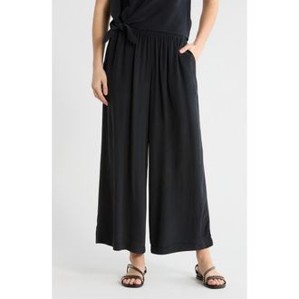 Splendid Alessandra Wide Leg Silk Pants in Black at Nordstrom Rack, Size X-Small