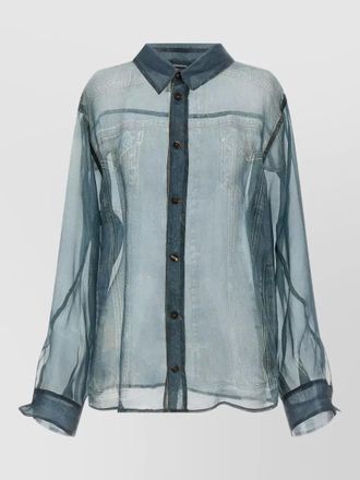 Haikure maya long sleeve shirt sheer fabric