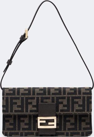 Fendi Cartera con cadena Tube de lona jacquard