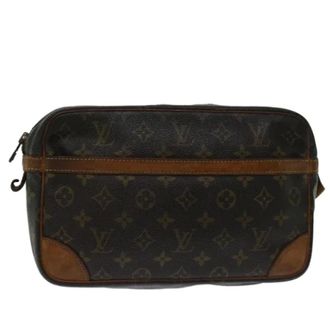 Louis Vuitton Pre-owned Canvas clutches - Dames - Pre-owned - Bruin - Maat: ONE Size Leer