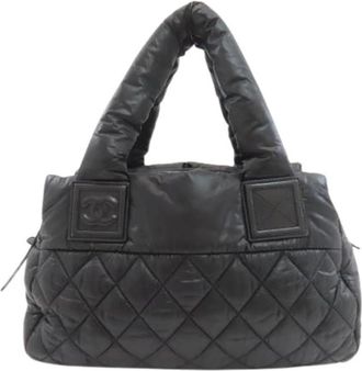 Chanel Pre-owned Handbags, female, Black, Size: ONE SIZE Pre-owned Nylon Handbag