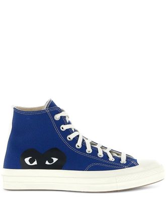 Comme Des Garçons x Converse Chuck 70 high-top sneakers - men - Cotton/Rubber/Fabric - 8.5 - Blue