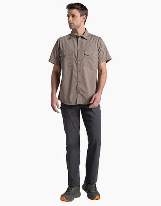 Craghoppers Mens Craghoppers Mens Kiwi II Short-Sleeved Shirt - Blue/Grey - Size: 3XL