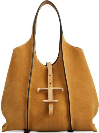 Tod's T Timeless Mini Shopping In Suede Bags