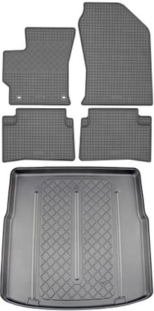 OEM Toyota Corolla Xii E210 Touring Sports & Hybrid Kombi (5 Puertas) Desde 03/2019 Set - Alfombrillas De Goma Para Coche + Alfombrilla Para Maletero