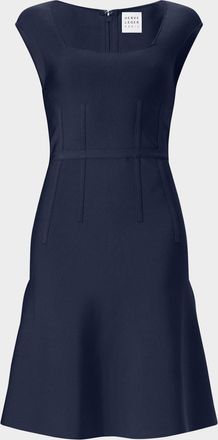 Hérve Léger The Beatrice Seamed Cap-Sleeve Dress