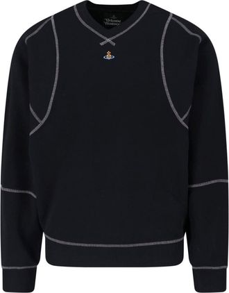 Vivienne Westwood Black Classic Crew Neck Fitted Sweater