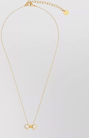 Ferragamo brass bow pendant necklace