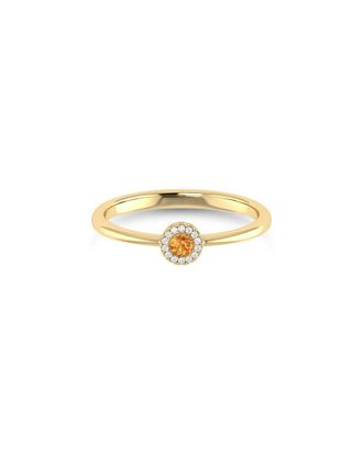 Sabrina Designs 14K 0.09 Ct. Tw. Diamond & Citrine Ring
