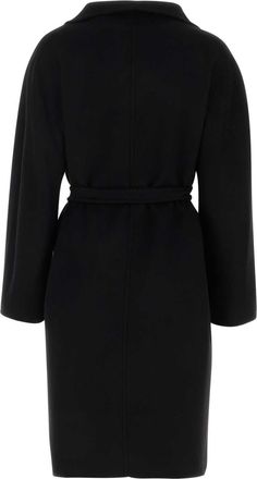 Max Mara Womens Black Cashmere Lilia Coat 004 Exterior: Cappotti