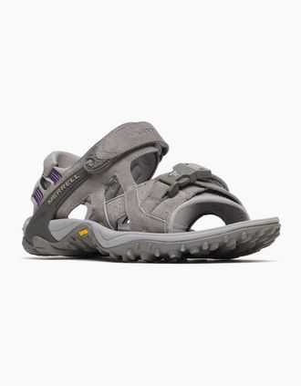 Merrell Womens Merrell Kahuna III Suede Womens Charcoal/Paloma Sandals - Grey - Size: 5